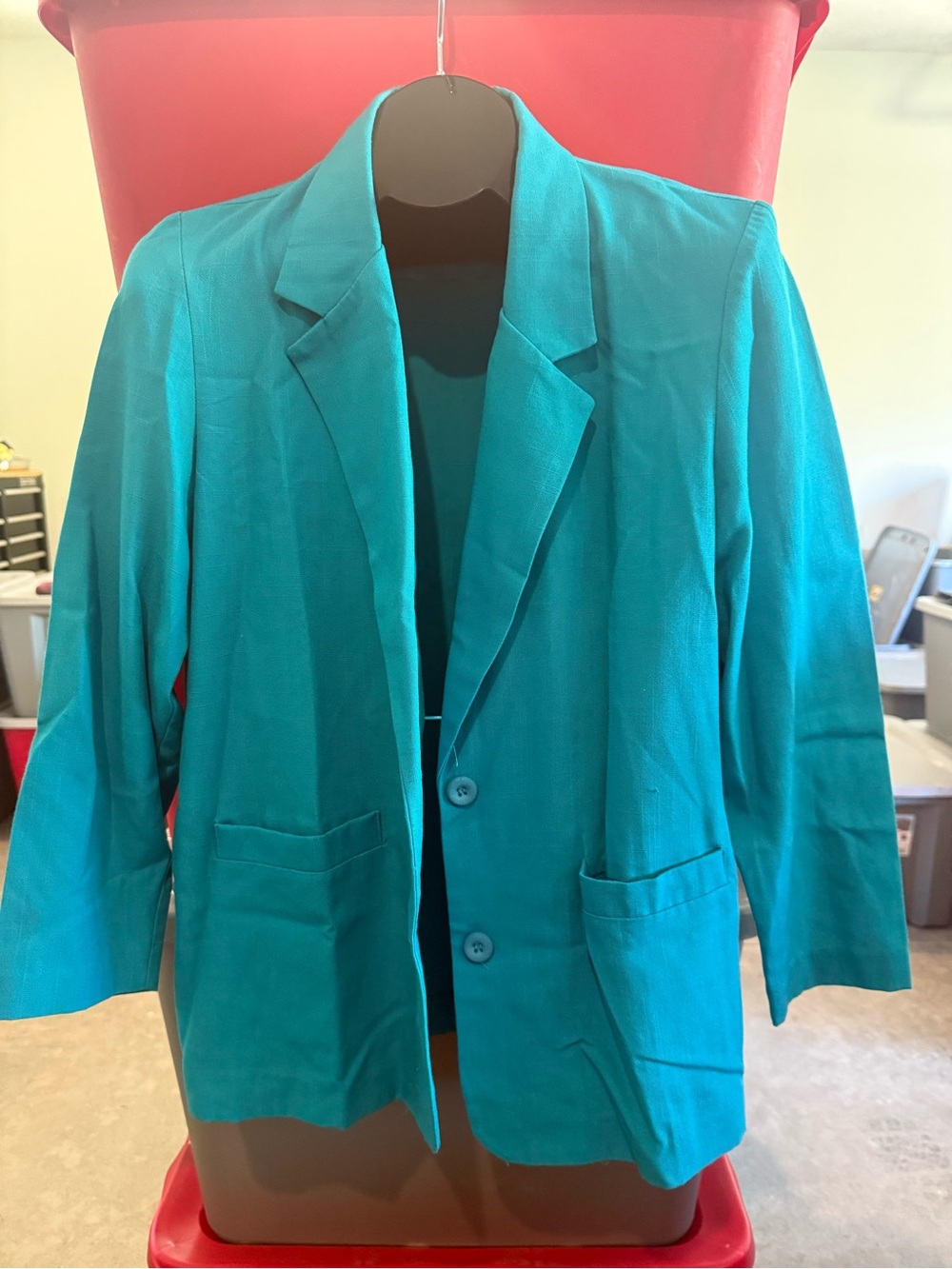 Alfred Dunner Teal Women's Blazer - Classic Single-Breasted Jacket p82